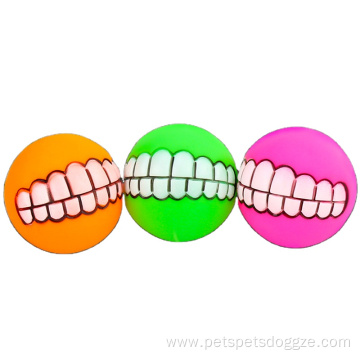 Teeth Training Sound Vinyl Rubber Dog Ball Toy